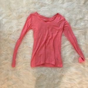 Pink long sleeve T-shirt